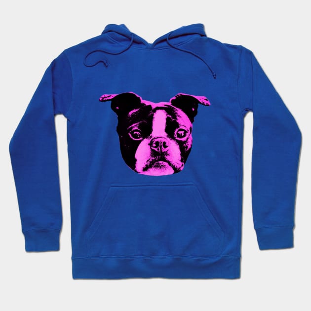 Floating Purple Terrier Head Hoodie by VDUBYA